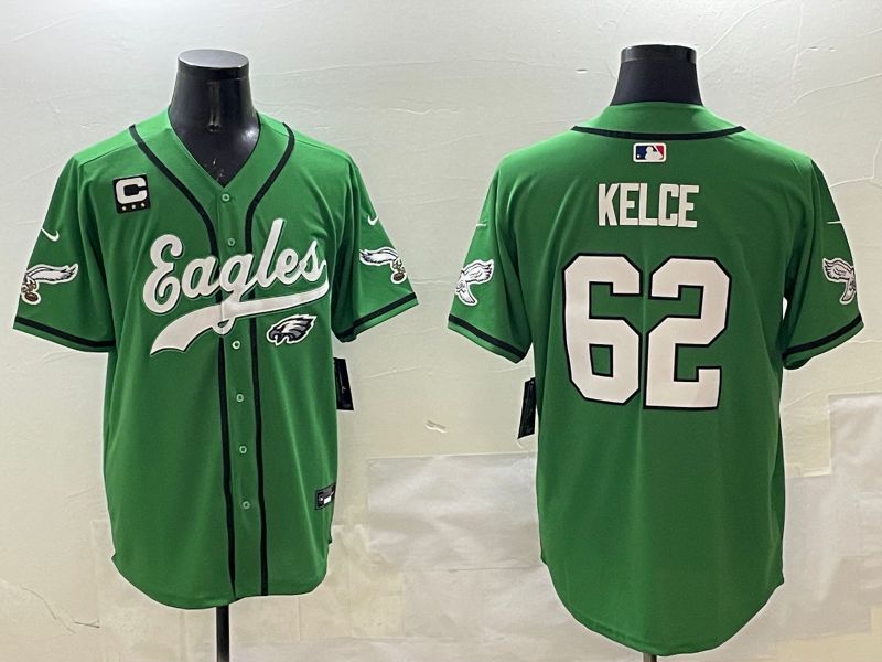 Men Philadelphia Eagles #62 Kelce Green three generations Jointly Name 2025 Nike Limited NFL Jersey style 7->philadelphia eagles->NFL Jersey